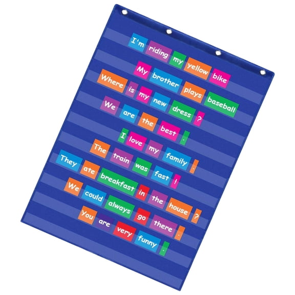 Standard Pocket Charts Sentence Strips Holder Interactive and Versatile Pocket Charts for Vocabulary Practice Spelling