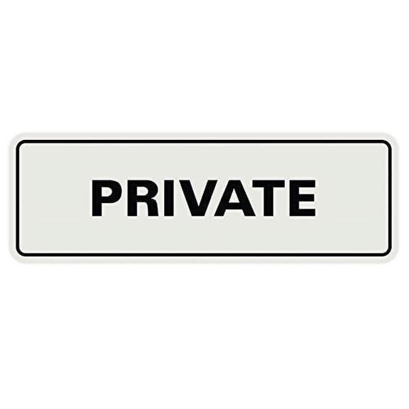 Standard Private Door/Wall Sign - Lt Gray - Small