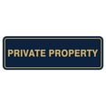 thumbnail image 1 of Standard Private Property Sign - Blue / Gold - Medium 2-3/4" X 7", 1 of 5
