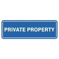 thumbnail image 1 of Standard Private Property Sign - Blue - Large 3" X 9", 1 of 5
