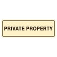 thumbnail image 1 of Standard Private Property Sign - Ivory / Dark Brown - Medium 2-3/4" X 7", 1 of 5