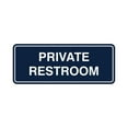 thumbnail image 1 of Standard Private Restroom Sign(Navy Blue / White) - Medium, 1 of 1