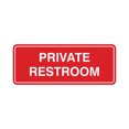 thumbnail image 1 of Standard Private Restroom Sign(Red) - Small, 1 of 1