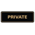 thumbnail image 1 of Standard Private Sign - Black / Gold - Large 3" X 9", 1 of 1