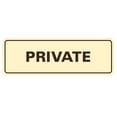 thumbnail image 1 of Standard Private Sign - Ivory / Dark Brown - Large 3" X 9", 1 of 1