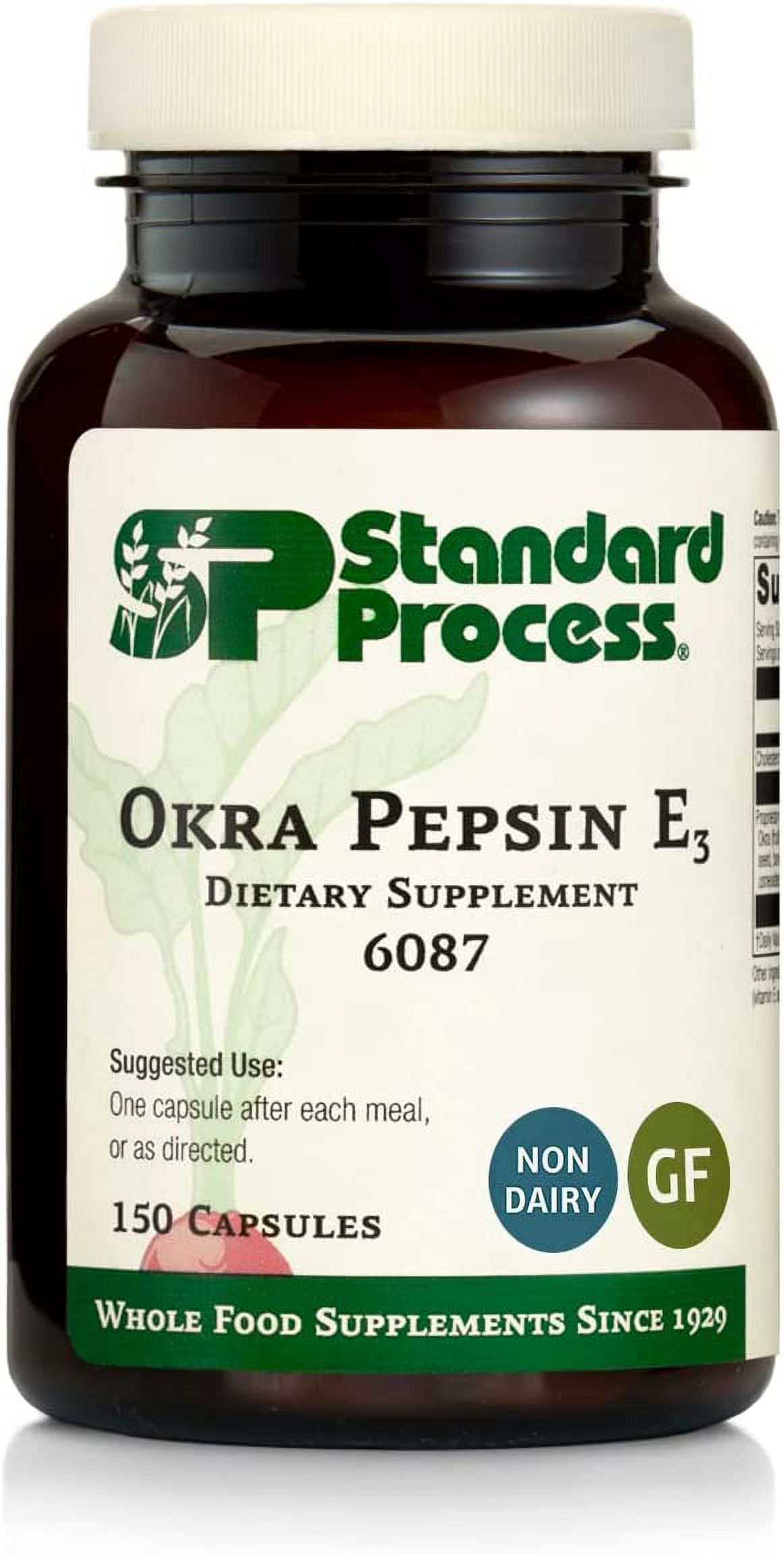 Standard Process Okra Pepsin E3 Whole Food Digestion and Digestive