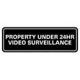 thumbnail image 1 of Standard Property Under 24 Video Surveillance Sign -Black - Large 3" X 9", 1 of 5