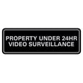 thumbnail image 1 of Standard Property Under 24 Video Surveillance Sign - Black / Silver - Small 2" X 6", 1 of 5