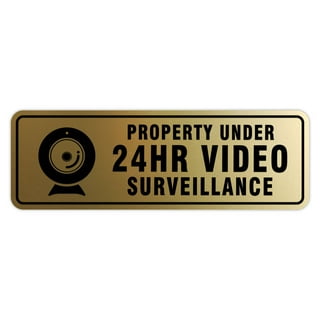 Video surveillance signs best sale walmart