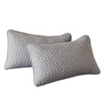 thumbnail image 1 of Standard Quilted Pillowcase Set of 2 | Decorative Square Design | Hotel Quality Bedding for Queen & Full Size Beds | 6 Color Options, 1 of 6