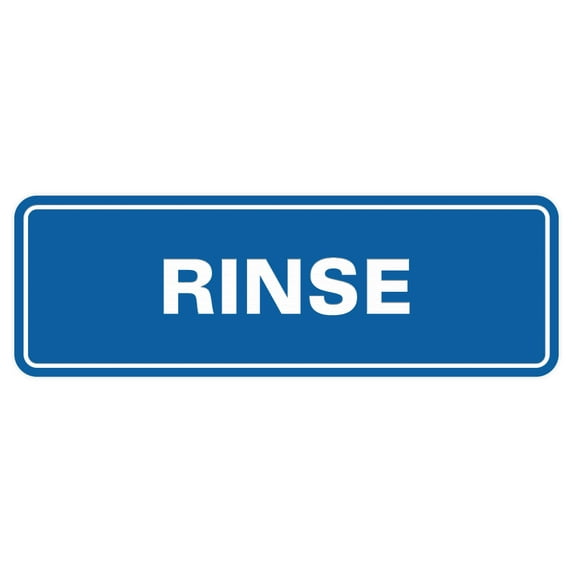 Standard Rinse Sign (Blue) - Medium
