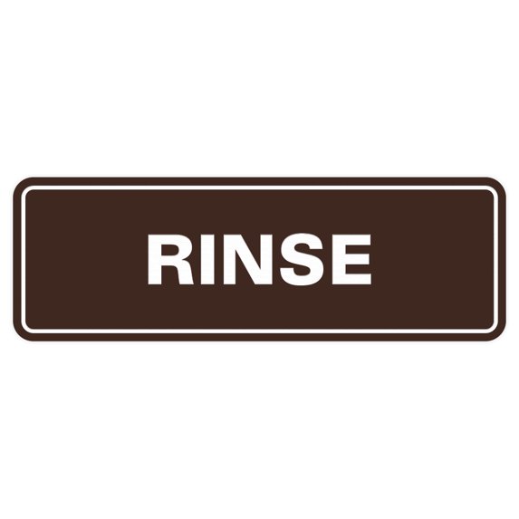 Standard Rinse Sign (Dark Brown) - Medium