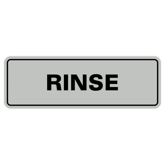Standard Rinse Sign (Lt Gray) - Small
