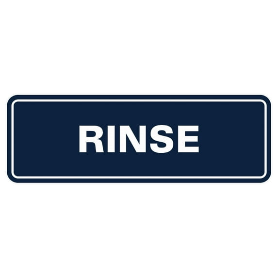 Standard Rinse Sign (Navy Blue / White) - Small