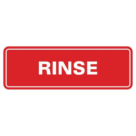 Standard Rinse Sign (Red) - Medium