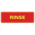 thumbnail image 1 of Standard Rinse Sign (Red/Yellow) - Small, 1 of 4