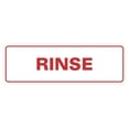 thumbnail image 1 of Standard Rinse Sign (White/Red) - Large, 1 of 4