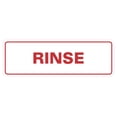 thumbnail image 1 of Standard Rinse Sign (White/Red) - Small, 1 of 4