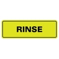 thumbnail image 1 of Standard Rinse Sign (Yellow / Black) - Small, 1 of 4