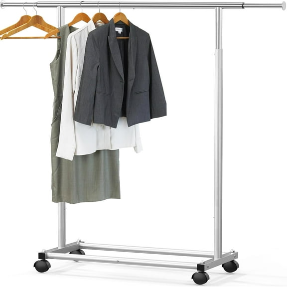 Standard Rod Garment Rack, Silver