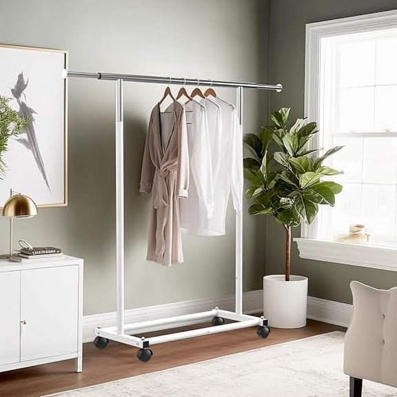 Standard Rod Garment Rack, White