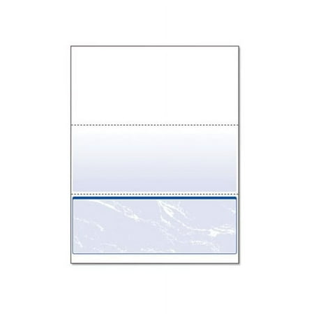 Standard Security Check 11 Features, 8.5 x 11, Blue Marble Bottom, 500/Ream
