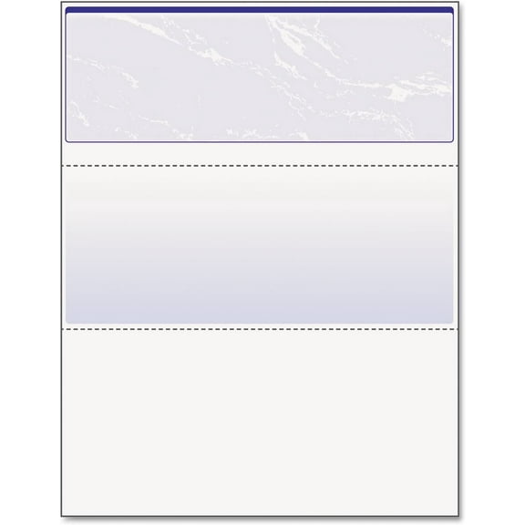 Standard Security Check, Blue Marble Top, 11 Features, 8 1/2 x 11, 500/RM