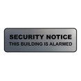 thumbnail image 1 of Standard Security Notice This Building is Alarmed Sign (Brushed Silver) - Medium, 1 of 5