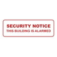 thumbnail image 1 of Standard Security Notice This Building is Alarmed Sign (White/Red) - Medium, 1 of 5