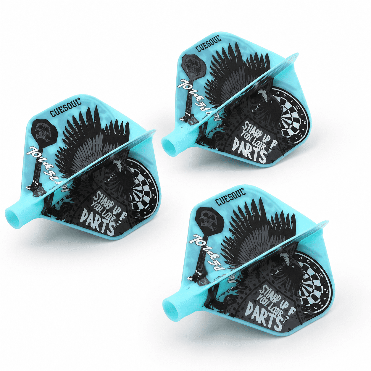 General Flash Accessory Standard Shape-Blue Eagle Dart Flights, AK4 Dart Accessory for Steel ...
