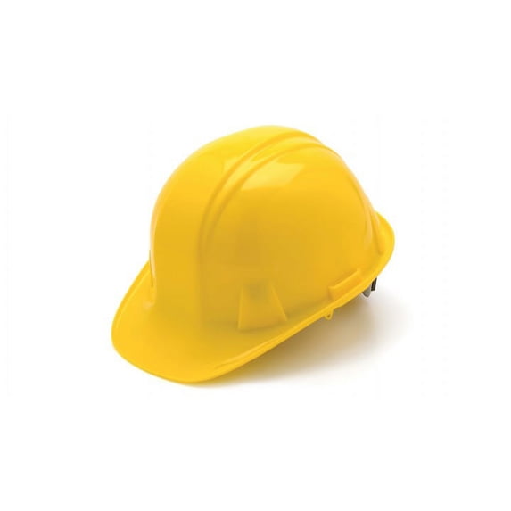 Standard Shell Snap Lock Suspension Hard Hat, 4 Point Snap Lock Suspension, Yellow