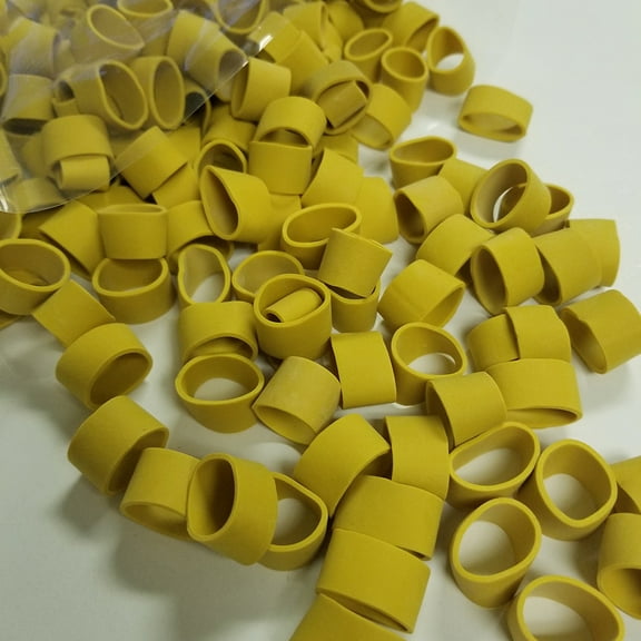 Standard/Shipper Lobster Claw Bands, 1 LB Bag (About 350 PCS.), Yellow