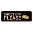 thumbnail image 1 of Standard Shoes Off Please (Classic Shoes) Sign (Black Gold) - Medium, 1 of 5