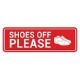 thumbnail image 1 of Standard Shoes Off Please (Classic Shoes) Sign (Red) - Small, 1 of 5