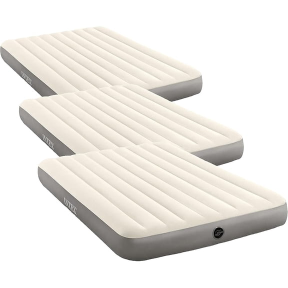 Standard Single-High Air Mattress: Fiber-Tech - Queen Size - 10in Bed Height - 600lb Weight Capacity - Pump Sold Separately