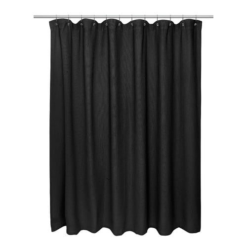 Standard Size 100% Cotton Waffle Weave Shower Curtain, black. - Walmart.com