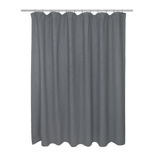 Standard Size 100% Cotton Waffle Weave Shower Curtain, pewter.