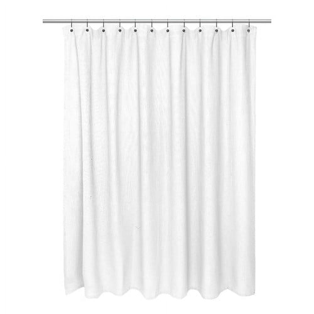 Standard Size 100 Cotton Waffle Weave Shower Curtain, white.
