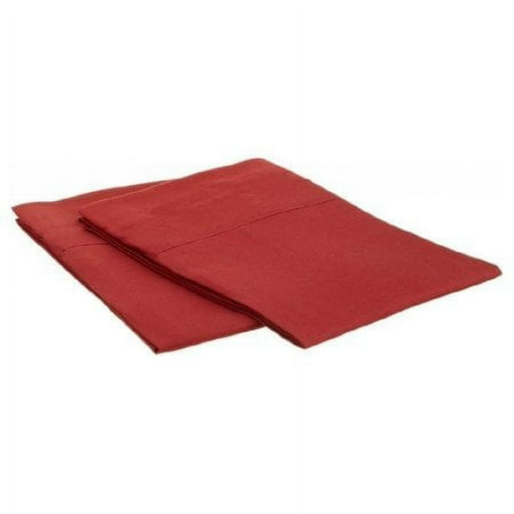 Standard Size 1200 Series 2 Pillow Cases Per Set Burgundy Red Color