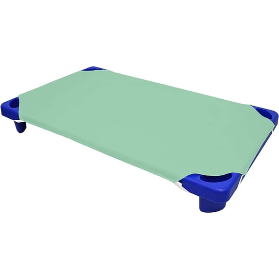 Standard Size Daycare/Pre-School Cot Sheet -Corner Elastic Loop Daycare Sheet- Children’s Naptime Cot Sheet - Breathable 100% Egyptian Cotton Nap Sheet for Boys/Girls (Aqua, 23"x52" - Pack of 12)