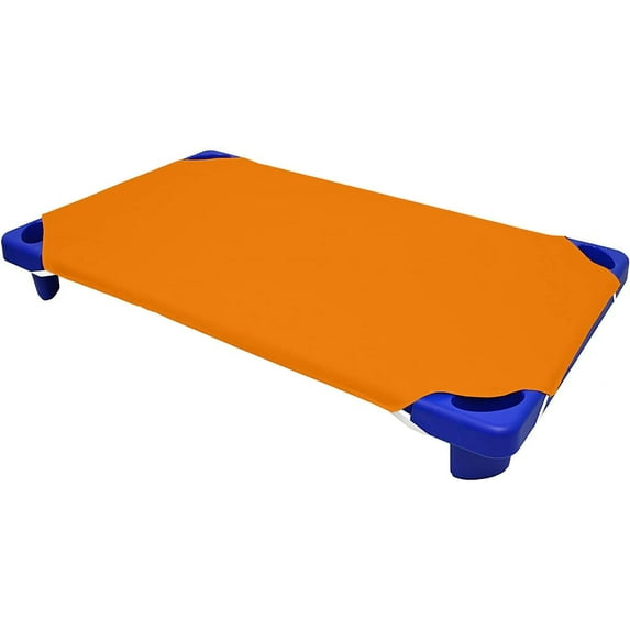 Standard Size Daycare/Pre-School Cot Sheet -Corner Elastic Loop Daycare Sheet- Children’s Naptime Cot Sheet - Breathable 100% Egyptian Cotton Nap Sheet for Boys/Girls (Orange, 23"x52" - Pack of 48)