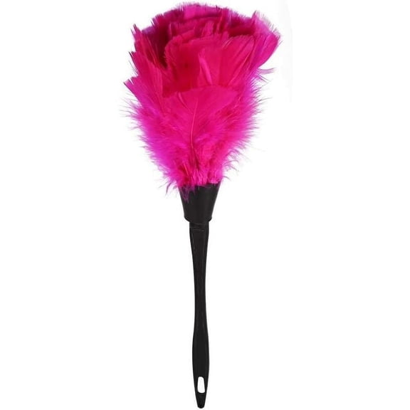 Standard Size Feather Duster, Rose Red, Electrostatic Adsorption For Thorough Cleaning, Retractable Handle For Versatile Use, Household Cleaning Tools For Every Room