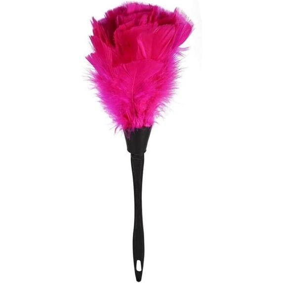 Standard Size Feather Duster, Rose Red, Electrostatic Adsorption For Thorough Cleaning, Retractable Handle For Versatile Use, Household Cleaning Tools For Every Room