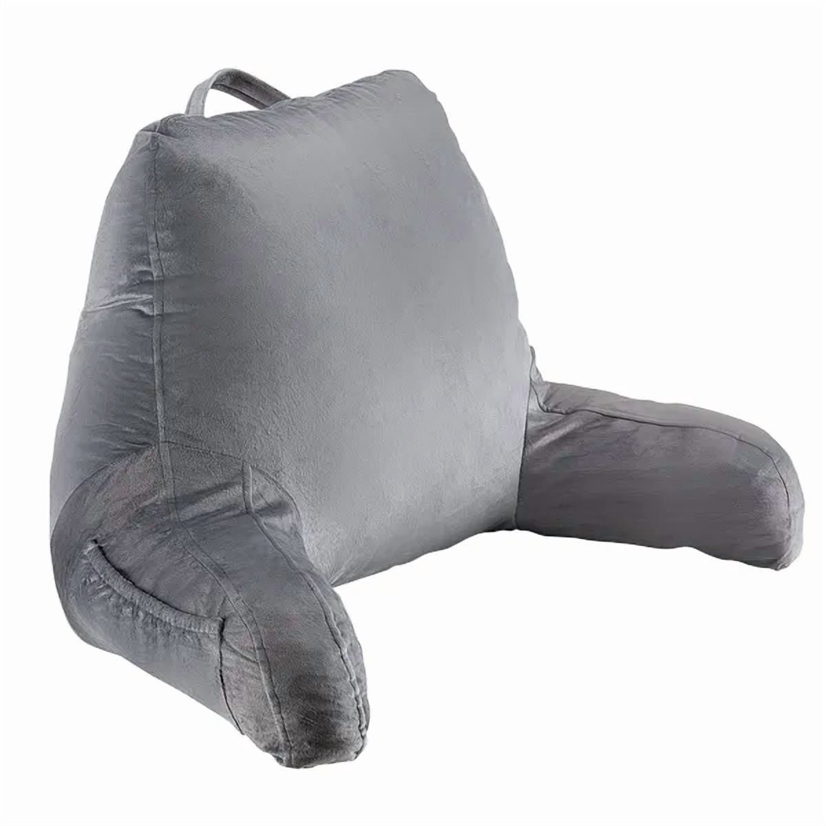 Standard Size Reading Pillow with Shredded Memory Foam Washable Velvet ...