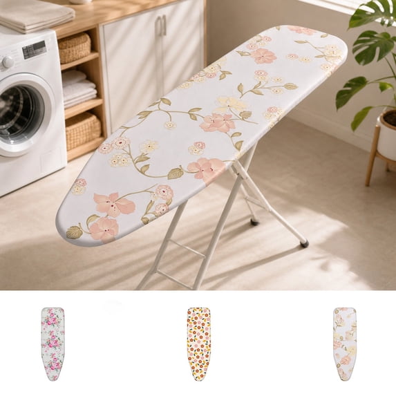 Standard Size Replacement Ironing Board Cover, Breathable Fabric Slipcover for Household Laundry Room Iron Board, Heat Resistant Scorch Proof, A