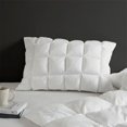 thumbnail image 1 of Standard Size Single Piece Overfilled Pillow Protector with Side Zipper, Cloud-like Look Single Pillow Cover with 3D puff stitching, White, 1 of 9