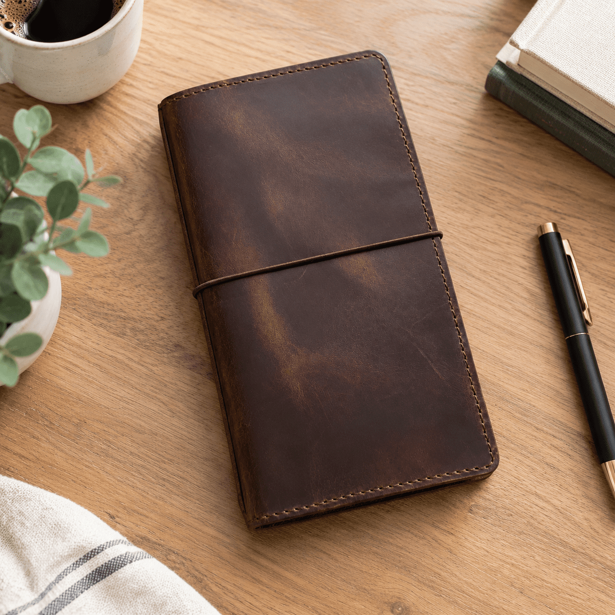 Traveler's Notebook Design Standard Size Travelers Notebook Cover with Inner Pockets, Card Slots ...