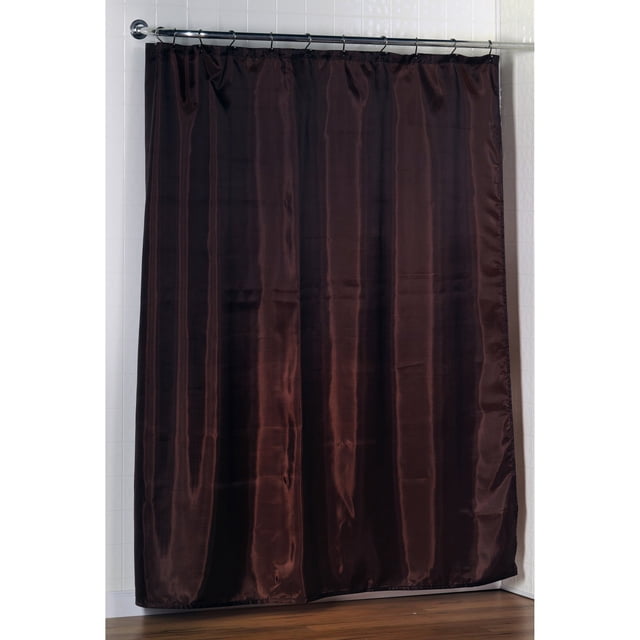 Standard-Sized Polyester Fabric Shower Curtain Liner in Brown - Walmart.com