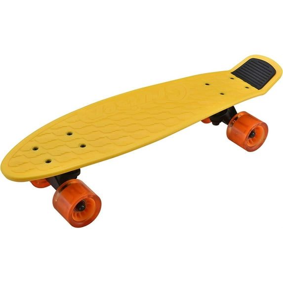 Standard Skateboard Mini Cruiser - 6'' PP Deck Complete Double Kick Skate Board w/ 3.25" Aluminum Alloy Truck, 21.65 x 6.3 x 4.72 inches