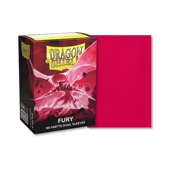 Dragon Shield, Standard size TCG card sleeves, 100ct. Matte Dual Sleeves - Fury